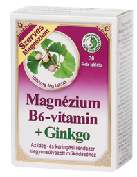 Magnézium B6-vitamin + Ginkgo Forte tabletta 30 db (Dr.Chen)